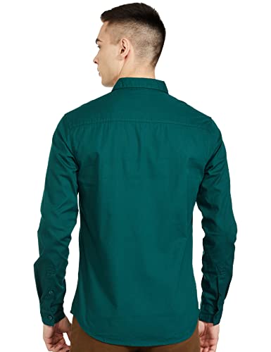 Image of The Indian Garage Co Men Slim Fit Solid Full Sleeves Cutaway Collar Casual Shirt