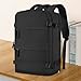 coowoz Travel Backpack For Women Men,Carry On Backpack,Hiking Backpack Waterproof Outdoor Sports Rucksack Casual Daypack Travel Essentials(Black) 25L