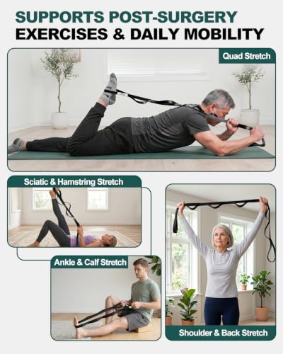 Image of Trideer Stretching Strap Yoga Strap black
