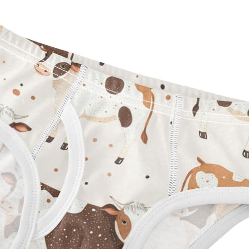 Wusikd Cows Boys' Underwear Cotton Boys Briefs Soft Toddler Underwears 2T4