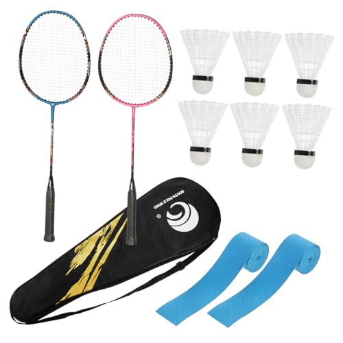 Toyvian 1Juego Conjunto De Raquetas De Bádminton y Ligeras para Adultos y Incluye Raquetas y Bolas para Practicar y Coordinación Mano