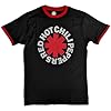 Red Hot Chili Peppers Ringer T Shirt Classic Asterisk Official Unisex Black M #2
