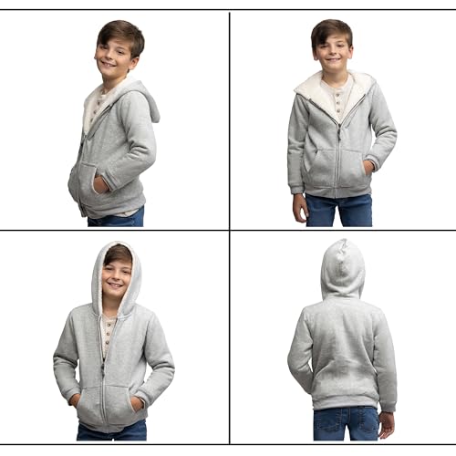 Image of Lands' End Kids Ultra Soft Sherpa Full Zip Hoodie Sweatshirt (XS-L)