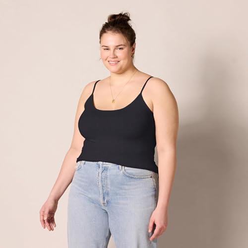 Amazon Essentials Women's 4-Pack Slim-Fit Camisole, Black, Large - 5