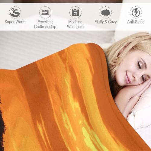 Couverture polaire de qualité supérieure motif savane chic