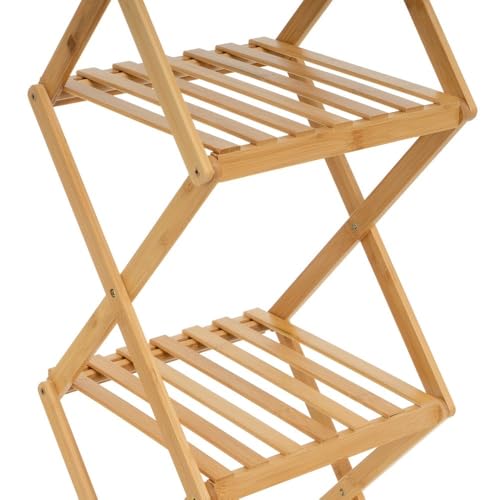 Étagère de sol pliable bois DRW pour optimiser les petits espaces