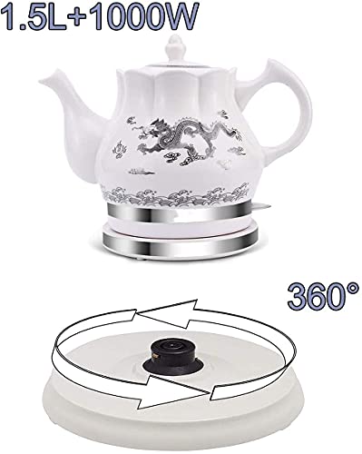 Tetera eléctrica cerámica inalámbrica 1.5 L 1000W miniatura 7
