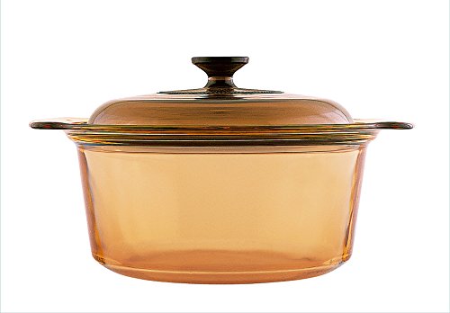 VISIONS 3.5 Litre Pyroceram Brown Glass Stockpot with Glass Cover