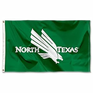 North Texas Mean Green Eagles University Large College Flag