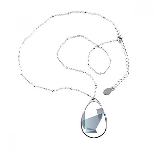 Collier pour homme pendentif paon origami géométrique en forme de goutte
