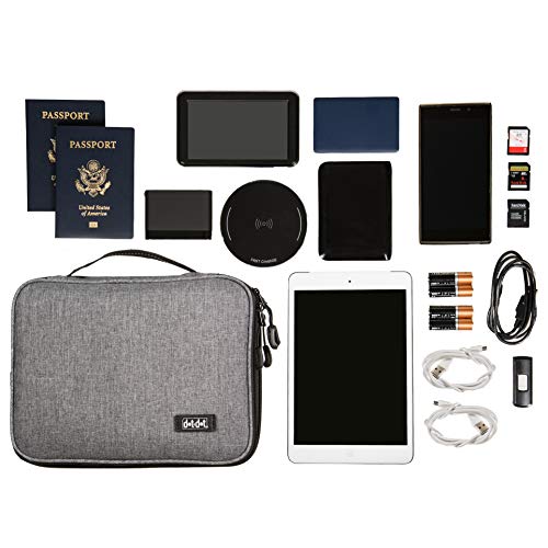 Dot&Dot Travel Tech Organizer - Electronic Cord Organizer Travel Carrying Case for Charger, Cable, Cell Phone, Gadget, Computer Accessories, Electronics - Portable Charge Cord Management Pouch - Thumbnail 5