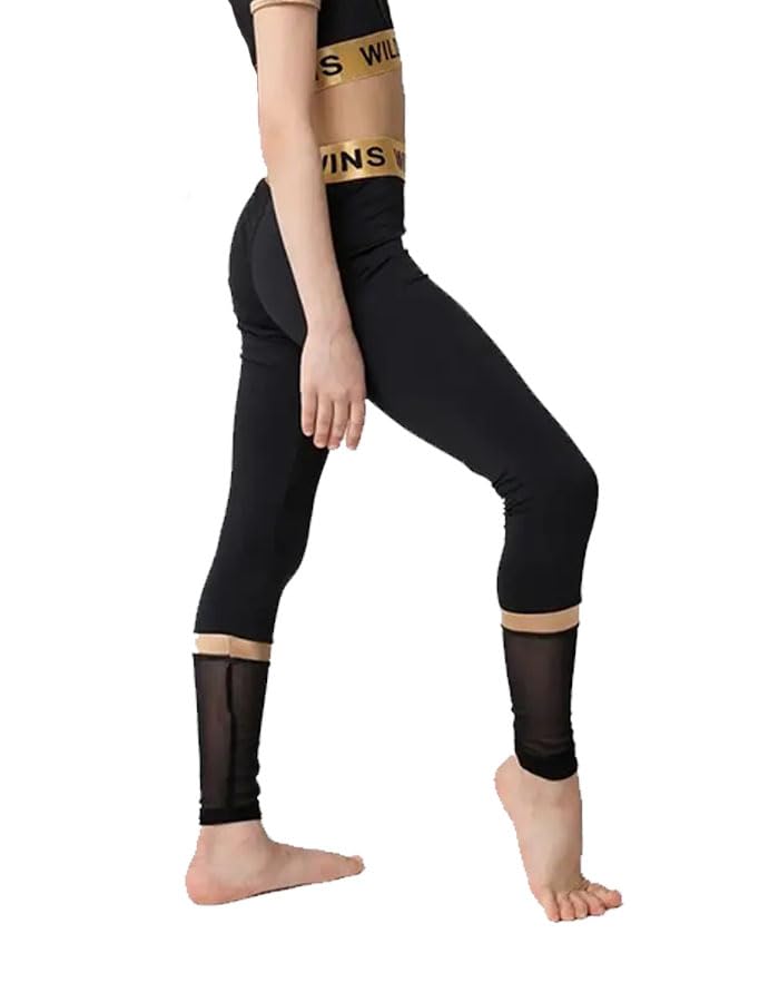 Legging de gymnastique fille pour danse et ballet noir