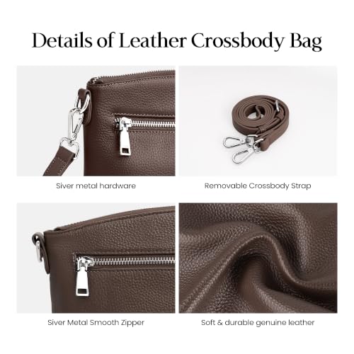 Image of befen Genuine Leather Anti-Theft Small Crossbody Bags for Women Travel