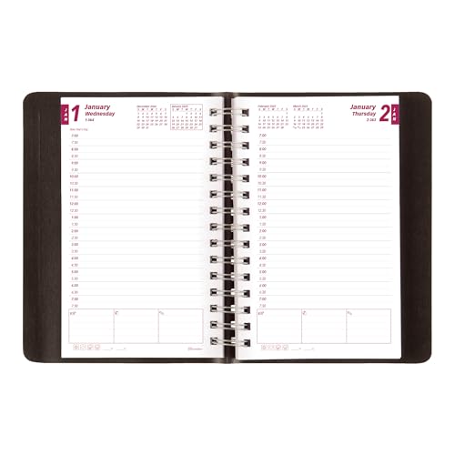 Brownline® 2025 PlannerPlus™ Daily/Monthly Planner, Appointment Book, 12 Months, January to December, Twin-Wire Binding, 8" x 5", Black (CB634WN.BLK-25) by Brownline - Image 3