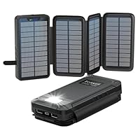Solar Powerbank 26800 mAh mit Saugnapfhalterung, Solar Ladegerät Externe Akkus 3 USB Anschlüsse Solar Powerbank 26800 mAh mit Saugnapfhalterung, Solar Ladegerät Externe Akkus 3 USB Anschlüsse