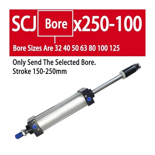 Vérin pneumatique SCJ double effet avec piston à course réglable 50mm - 3