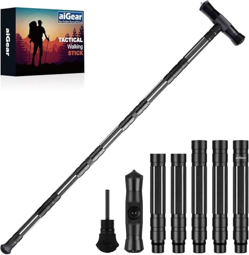 aiGear Outdoor Trekking Poles/Premium Walking Hiking Stick | CNC Machined | for Hiking Camping Mountaining Walking Trekking | Color Black (G2647) | With Tools aiGear Outdoor Trekking Poles/Premium Walking Hiking Stick | CNC Machined | for Hiking Camping Mountaining Walking Trekking | Color Black (G2647) | With Tools