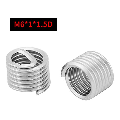 m6 helicoil kit 6mm helicoil 304 stainless steel 100 pcs 304 stainless steel screw wire sleeve thread repair insert assortment kit m6x10x15d