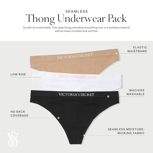 Victoria's Secret Women's Seamless Thong Underwear, Panties for Women, Multi Pack (XS-XXL)4
