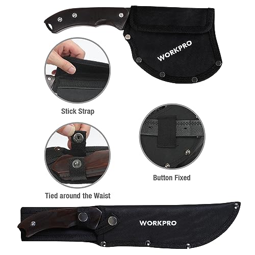 WORKPRO-Axe-and-Fixed-Blade-Knife-Combo-Set-Full-Tang-Wood-Handle-for-Outdoor-Camping-Survival-Hunting-Sheath-Included