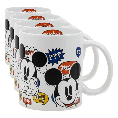Stor TAZA CERAMICA 325 ML EN CAJA DE REGALO IT'S A MICKEY THING (Paquete de 4)