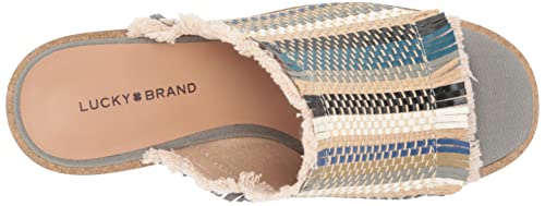 Lucky Brand Women's Leyshia Open Toe High Heel Slide Heeled Sandal, Reef Multi, 10 #TOP4