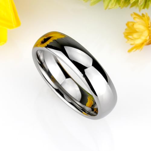 DoubleAccent 6MM Comfort Fit Tungsten Carbide Wedding Band Classic Domed Ring (5 to 13.5)3