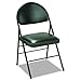Cosco XL Folding Chairs, Vinyl Seat & Back, 4/Carton, Black