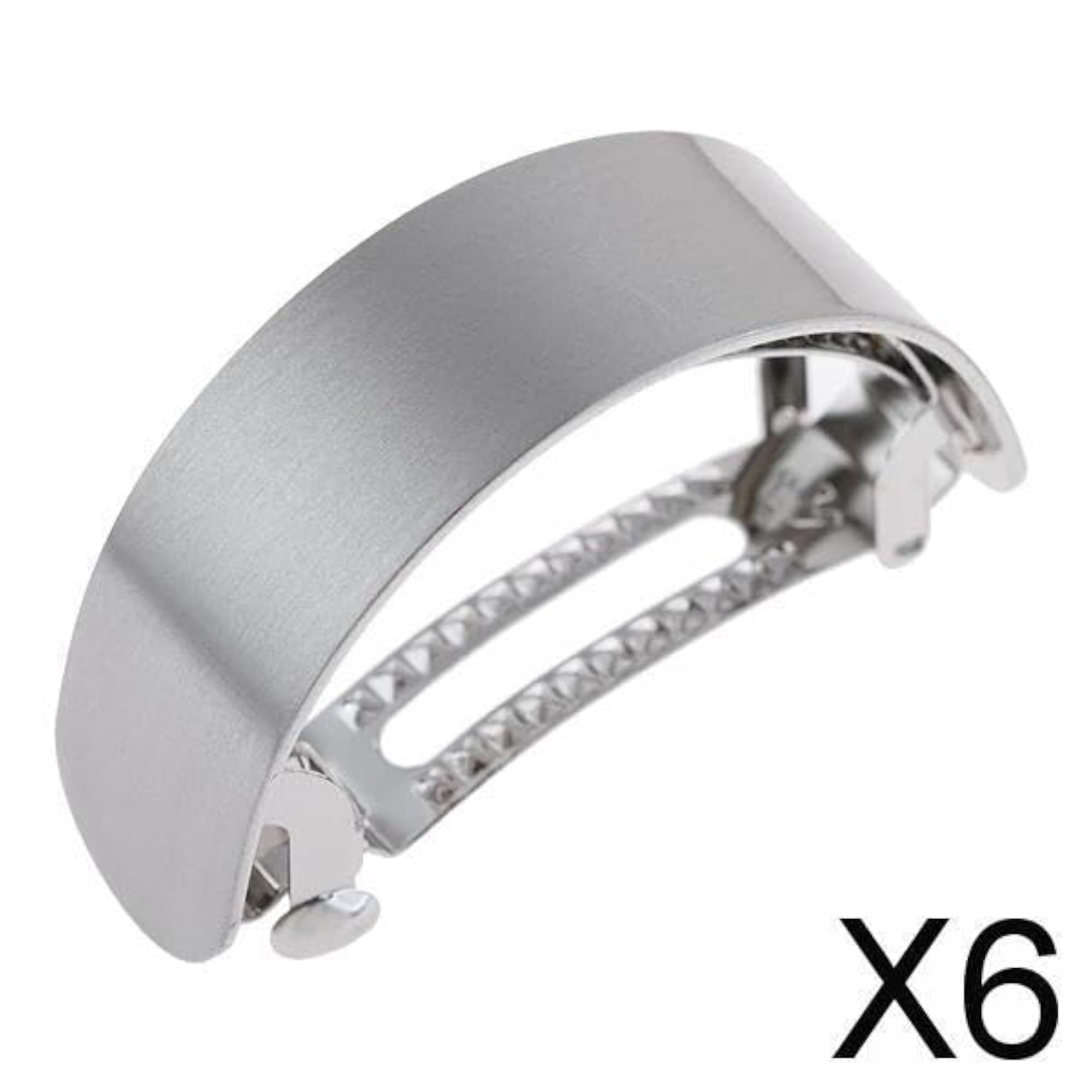Smooth Surface French Hair Clip Clamp, 6 Pieces