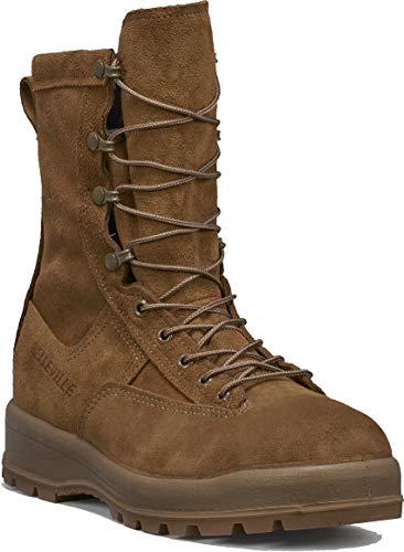 Belleville Men’s C775 ST 600g Steel Toe Insulated Waterproof Military Boots - Waterproof Army Boot AR 670-1 - Slip Resistant Traction Outsole - Berry Compliant - Coyote