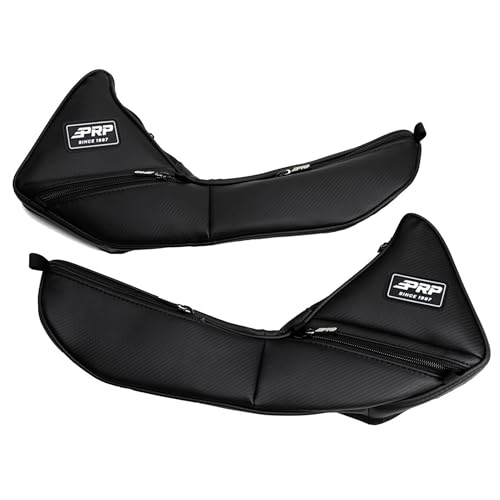 PRP Front Door Storage Bags with Knee Pads for 2025+ Polaris RZR PRO XP PRO S PRO R - Secure UTV Storage for Gear Phones Tools - Water & Puncture-Resistant Vinyl Mesh Pocket Added Comfort (Pair)