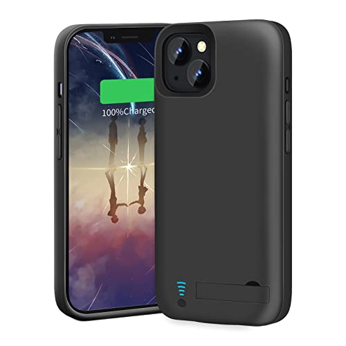 BAHOND Battery Case for iPhone 14 Plus 6000mAh Rechargeable Extended Battery Charging Charger Case Add 100% Extra Juice (6.7 Inches) Black