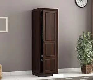 KARINA FURNITURE Wooden Wardrobe for Clothes | Sheesham Wood 1-Door Wardrobe with 2 Drawer Storage | Solid Wood Large Cupboard Almirah: Storage Cabinet for Your Living Room/Bedroom/Kitchen (Design 72)