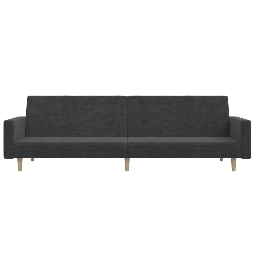 Sofá Cama de 2 plazas Tela Gris Oscuro,Mobiliario,Sofás,29kg-375728