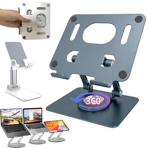 Soporte Rotativo para Laptop con Base 360° y Plegable miniatura 1