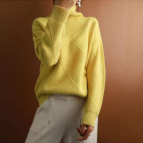 Heevina Sweaters for Women Turtleneck High Neck Knitted Knit Ribbed Long Sleeve Solid Color Base Sweater Fall Winter4