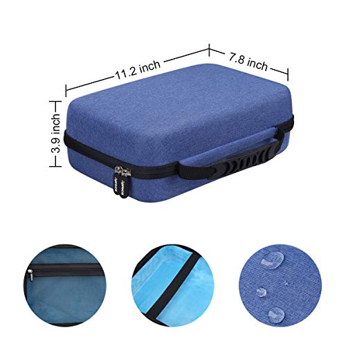 Aproca DVD Player Case Compatible with ieGeek 11.5" / COOAU 11.5" / 12.5" / SQQBZZ 11.5" / SUNPIN New 11.5" / Megatek 12.5" Portable DVD Player, Storage Bag for Accessories - Blue (Case Only)