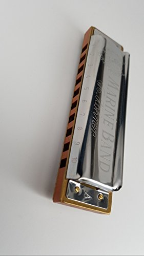 Hohner 1896BL marine band Harmonica, bouton de l’a - Les Beatles, Paul McCartney, John Lennon, RIngo Starr, George Harrison Hohner 1896BL marine band Harmonica, bouton de l'a – Image 4