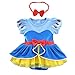 HIHCBF Neonata Costume di Carnevale Vestito da Principessa Biancaneve Pagliaccetto per Bimba Compleanno Festa Halloween Cosplay Natale Abitini per Bambina con Archetto 12-18 mesi