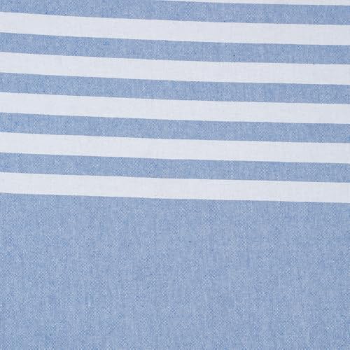 Image of Handmade Double Bedsheet 210 TC | Without Pillow Cover | Handloom Cotton Bedsheets for Double Bed | Double Bedsheet for Summer (Size 90X100 Inches, 7.5 x 8.3 Feet (Rock Blue, King Size)
