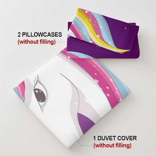 Drap housse licorne violette, cadeau idéal ado 90x200 - 8