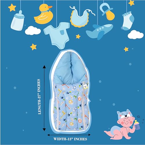 Image of Toddylon Baby Essentials Kit Combo Set 19 in 1 Baby Combo Pack 0-6 Months Hospital Bag Kit Baby Clothes & Accessories Gift Set (Blue)