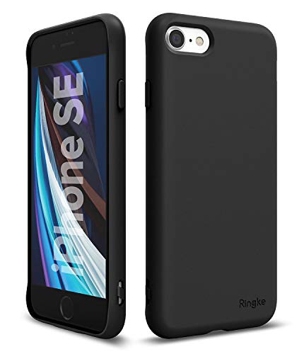 Ringke Air-S Designed for iPhone SE 2020 Case, iPhone 7/8 Case, Soft Slim Lightweight TPU Silicone Phone Back Cover for iPhone SE 2020, iPhone 8/7 - Black