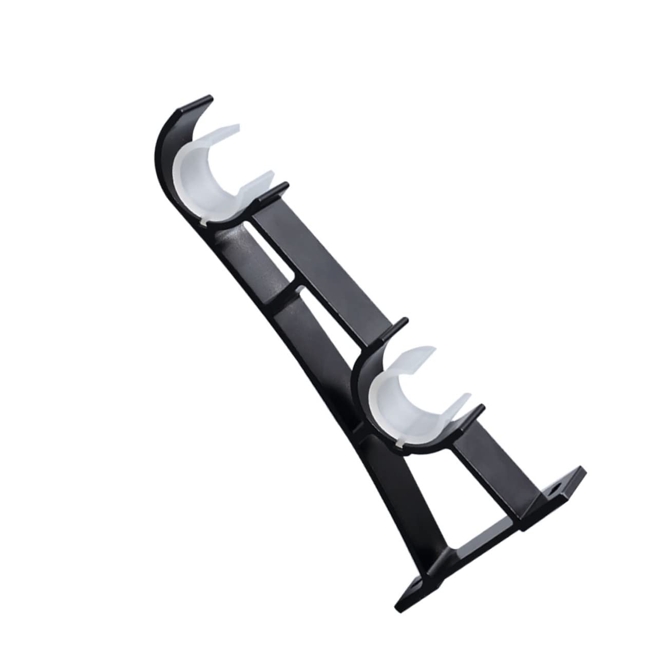 HOOTNEE 1Pc Aluminum Alloy Thick Curtain Rod Holder Wall Mount Bracket for Double Rods Support for Drapery Stylish Finish for Window Treatments