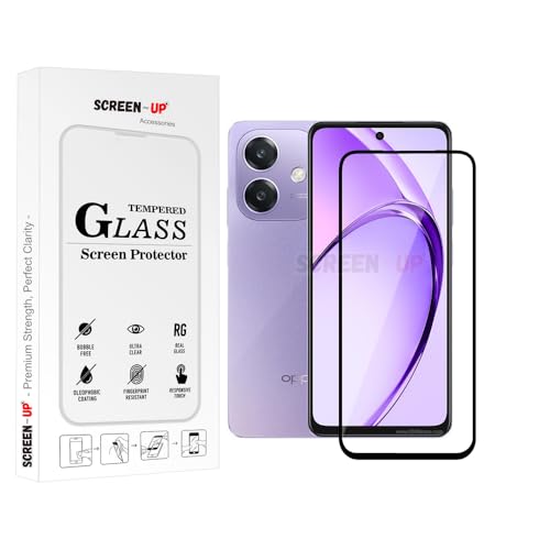 Image of ScreenUp Tempered Glass For Oppo A3 4G - Ultra Clear, 9H Scratch Resistant, Full Coverage, Easy Install Screen Protector