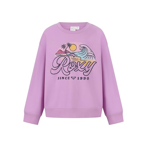 Roxy Girls' Oversized Pullover Crewneck Sweatshirt, Soft & Comfortable
