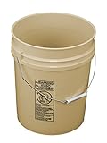 API Kirk Tan 5 Gallon Plastic Bucket; 90 Mil, Food Grade