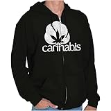 Brisco Brands Cannabis Marijuana Leaf 420 Stoner Zip Up Hoodie Mens Womens Black