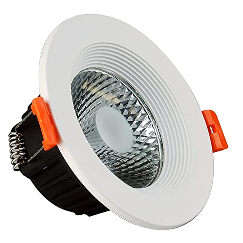 SDFDSSR Plafonnier encastré à LED CRI90, sélectionnable 3000K/4000K/6000K, Mini Spot Rond Ultra-Mince, rétrofit encastré à LED, luminaire encastré Cover
