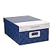 Darice 30032648 Decorative Photo Storage Box: Blue Interlocking